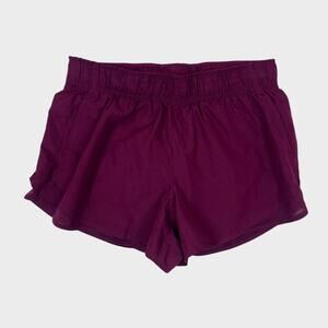 Athletic Womens Size 12-14 Large Maroon Shorts Running with Liner